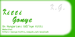 kitti gonye business card